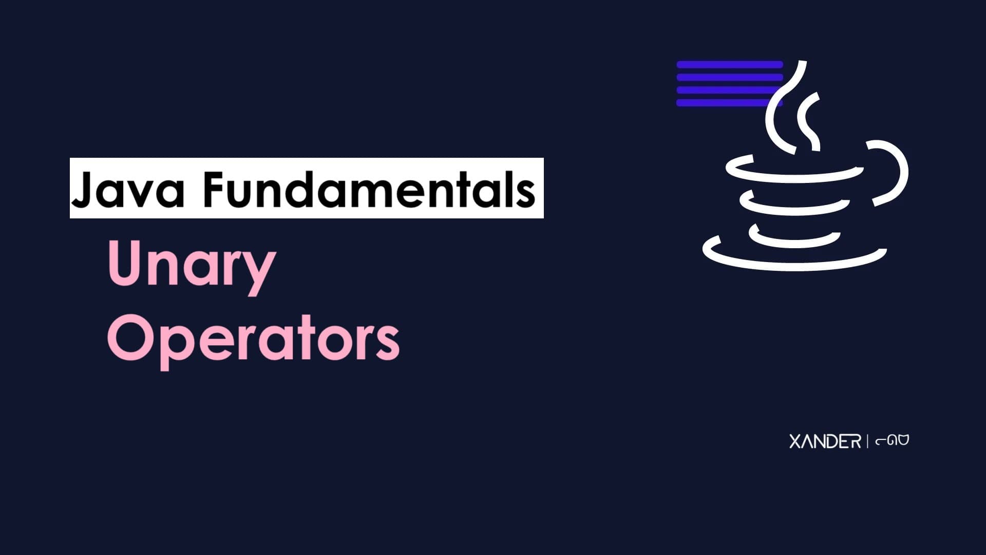 Unary Operator | Java